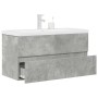 Set muebles de baño 2 piezas madera contrachapada gris hormigón von , Badezimmermöbel - Ref: Foro24-3324916, Preis: 304,40 €,...