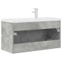 Set muebles de baño 2 piezas madera contrachapada gris hormigón von , Badezimmermöbel - Ref: Foro24-3324916, Preis: 304,40 €,...