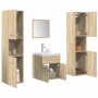 Juego de muebles de baño 5 pzas madera ingeniería roble Sonoma by , Bathroom furniture - Ref: Foro24-3325029, Price: 261,53 €...