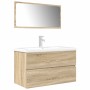 Set de muebles de baño 3 pzas madera contrachapada roble Sonoma von , Badezimmermöbel - Ref: Foro24-3325043, Preis: 254,04 €,...
