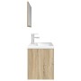 Set de muebles de baño 3 pzas madera contrachapada roble Sonoma von , Badezimmermöbel - Ref: Foro24-3325043, Preis: 254,04 €,...