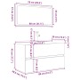 Set de muebles de baño 3 pzas madera contrachapada roble Sonoma von , Badezimmermöbel - Ref: Foro24-3325043, Preis: 254,04 €,...
