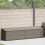 Caja de almacenaje de jardín ratán sintético gris 220x50x58 cm von , Aufbewahrungsboxen für den Außenbereich - Ref: Foro24-41...