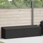 Caja de almacenaje de jardín ratán sintético negro 220x50x58 cm von , Aufbewahrungsboxen für den Außenbereich - Ref: Foro24-4...