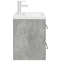 Set muebles de baño 2 piezas madera contrachapada gris hormigón