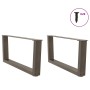 Patas para mesa de comedor en forma de V 2 uds acero natural by , Table legs - Ref: Foro24-4012619, Price: 71,74 €, Discount: %