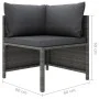 6-piece garden furniture set with gray synthetic rattan cushions by vidaXL, Garden sets - Ref: Foro24-3059762, Price: 286,42 ...