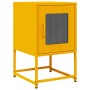 Mesita de noche acero laminado en frío amarillo 36x39x60,5 cm by , Nightstands - Ref: Foro24-853329, Price: 52,65 €, Discount: %