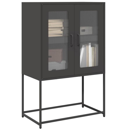 Aparador de acero negro 68x39x107 cm de , Aparadores - Ref: Foro24-853374, Precio: 93,16 €, Descuento: %