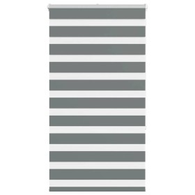 Estor cebra gris oscuro 85x150cm tejido ancho 80,9 cm poliéster by , Blinds and blinds - Ref: Foro24-4014128, Price: 23,90 €,...