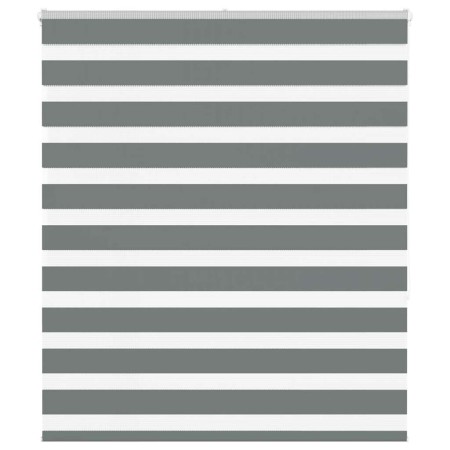 Estor cebra gris oscuro tejido ancho 125,9 cm poliéster by , Blinds and blinds - Ref: Foro24-4014137, Price: 32,90 €, Discoun...