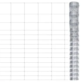 Gartenzaun aus silberverzinktem Stahl, 50 x 1,6 m von vidaXL, Zaunpaneele - Ref: Foro24-149509, Preis: 146,59 €, Rabatt: %