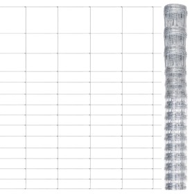 Silver galvanized steel garden fence 50x1.6 m by vidaXL, fence panels - Ref: Foro24-149509, Price: 148,68 €, Discount: %