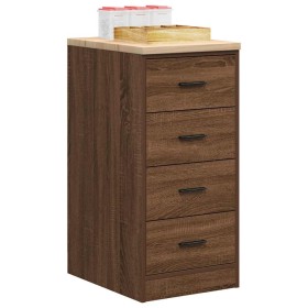 Armario de almacenamiento para garaje roble marrón 40x51x85 cm de , Armarios industriales - Ref: Foro24-860595, Precio: 79,81...