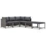 6-piece garden furniture set with gray synthetic rattan cushions by vidaXL, Garden sets - Ref: Foro24-3059757, Price: 314,38 ...