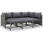 6-piece garden furniture set with gray synthetic rattan cushions by vidaXL, Garden sets - Ref: Foro24-3059757, Price: 314,38 ...