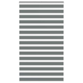 Estor cebra gris oscuro tejido ancho 125,9 cm poliéster by , Blinds and blinds - Ref: Foro24-4014163, Price: 36,00 €, Discoun...