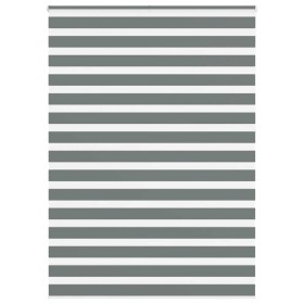 Estor cebra gris oscuro tejido ancho 150,9 cm poliéster by , Blinds and blinds - Ref: Foro24-4014194, Price: 38,42 €, Discoun...