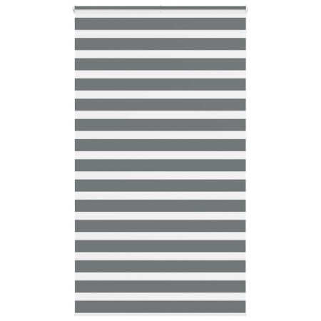 Estor cebra gris oscuro tejido ancho 125,9 cm poliéster by , Blinds and blinds - Ref: Foro24-4014189, Price: 37,03 €, Discoun...