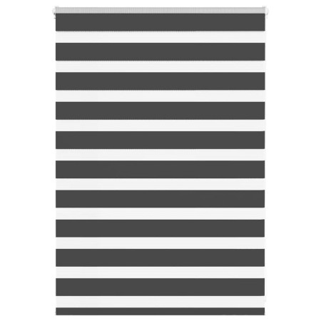 Estor cebra negro 115x100 cm tejido ancho 110,9 cm poliéster by , Blinds and blinds - Ref: Foro24-4014212, Price: 28,27 €, Di...