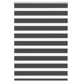 Estor cebra negro 105x100 cm tejido ancho 100,9 cm poliéster by , Blinds and blinds - Ref: Foro24-4014210, Price: 20,34 €, Di...