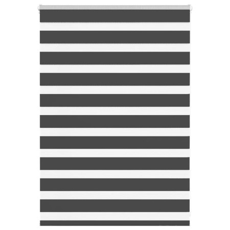 Estor cebra negro 105x100 cm tejido ancho 100,9 cm poliéster by , Blinds and blinds - Ref: Foro24-4014210, Price: 20,34 €, Di...