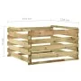 Composter with impregnated pine wood slats 120x120x70 cm by vidaXL, Composters - Ref: Foro24-316060, Price: 58,44 €, Discount: %