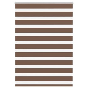 Estor cebra marrón 110x150 cm tejido ancho 105,9 cm poliéster by , Blinds and blinds - Ref: Foro24-4014341, Price: 28,19 €, D...