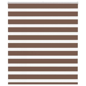 Estor cebra marrón 135x100 cm tejido ancho 130,9 cm poliéster by , Blinds and blinds - Ref: Foro24-4014320, Price: 23,90 €, D...