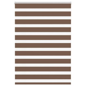 Estor cebra marrón 110x100 cm tejido ancho 105,9 cm poliéster by , Blinds and blinds - Ref: Foro24-4014315, Price: 22,60 €, D...