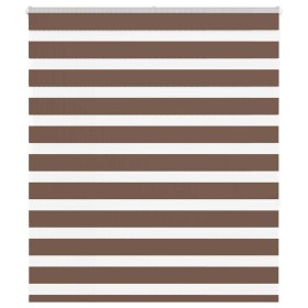 Estor cebra marrón 120x150 cm tejido ancho 115,9 cm poliéster de , Persianas y estores - Ref: Foro24-4014343, Precio: 29,80 €