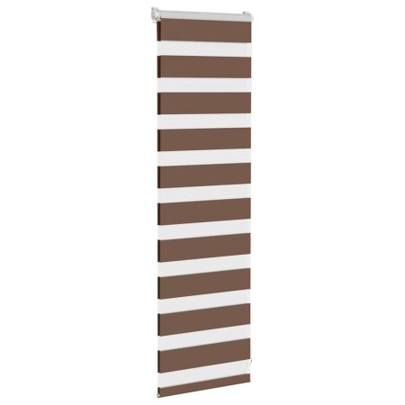 Estor cebra marrón 40x100 cm tejido ancho 35,9 cm poliéster by , Blinds and blinds - Ref: Foro24-4014301, Price: 17,84 €, Dis...