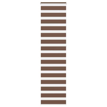 Estor cebra marrón 60x230 cm tejido ancho 55,9 cm poliéster de , Persianas y estores - Ref: Foro24-4014383, Precio: 22,58 €