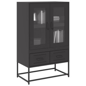 Aparador de acero negro 68x39x111,5 cm by , Sideboards - Ref: Foro24-853362, Price: 147,14 €, Discount: %