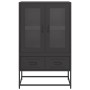 Aparador de acero negro 68x39x111,5 cm by , Sideboards - Ref: Foro24-853362, Price: 147,05 €, Discount: %