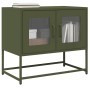 Mueble de TV acero laminado en frío verde oliva 68x39x60,5 cm by , TV Furniture - Ref: Foro24-853336, Price: 73,37 €, Discoun...