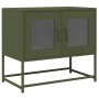 Mueble de TV acero laminado en frío verde oliva 68x39x60,5 cm by , TV Furniture - Ref: Foro24-853336, Price: 73,37 €, Discoun...