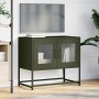 Mueble de TV acero laminado en frío verde oliva 68x39x60,5 cm by , TV Furniture - Ref: Foro24-853336, Price: 73,37 €, Discoun...