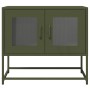 Mueble de TV acero laminado en frío verde oliva 68x39x60,5 cm by , TV Furniture - Ref: Foro24-853336, Price: 73,37 €, Discoun...