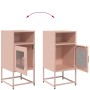 Mesita de noche acero laminado en frío rosa 36x39x78 cm de , Aparadores - Ref: Foro24-853411, Precio: 62,16 €