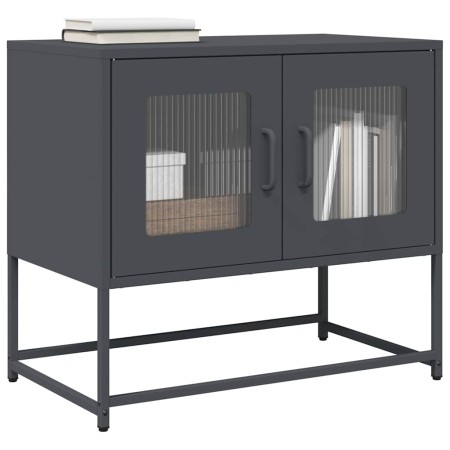 Mueble para TV acero laminado en frío antracita 68x39x60,5 cm de , Muebles TV - Ref: Foro24-853334, Precio: 73,37 €, Descuent...