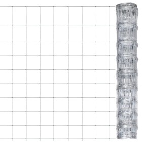 Gartenzaun aus silberverzinktem Stahl, 50 x 1 m von vidaXL, Zaunpaneele - Ref: Foro24-149512, Preis: 75,20 €, Rabatt: %