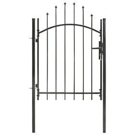 Schwarzes Gartentor aus Stahl 1x1,75 m von vidaXL, Gartentore - Ref: Foro24-143059, Preis: 113,51 €, Rabatt: %