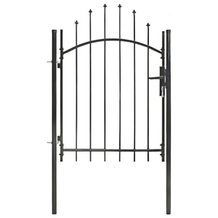 Black steel garden gate 1x1.75 m by vidaXL, garden gates - Ref: Foro24-143059, Price: 113,51 €, Discount: %