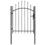 Black steel garden gate 1x1.75 m by vidaXL, garden gates - Ref: Foro24-143059, Price: 113,51 €, Discount: %