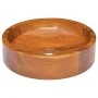 Solid teak wood washbasin Φ40x10 cm by vidaXL, Sinks - Ref: Foro24-326159, Price: 122,63 €, Discount: %
