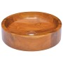 Solid teak wood washbasin Φ40x10 cm by vidaXL, Sinks - Ref: Foro24-326159, Price: 124,48 €, Discount: %