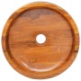 Solid teak wood washbasin Φ40x10 cm by vidaXL, Sinks - Ref: Foro24-326159, Price: 124,48 €, Discount: %