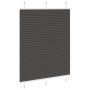 Estor Plisado negro 105x150 cm Tela Ancho 104,4 cm Poliéster de , Persianas y estores - Ref: Foro24-4015144, Precio: 20,10 €,...