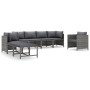 Garden furniture set 8 pieces and gray synthetic rattan cushions by vidaXL, Garden sets - Ref: Foro24-3059769, Price: 457,86 ...